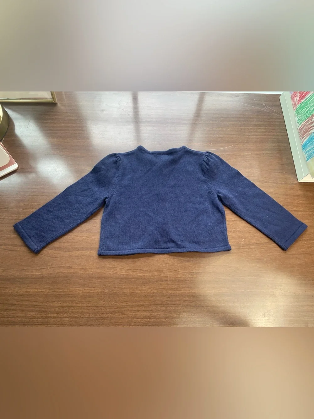 Gymboree Navy Cardigan with Red Sailboat Applique